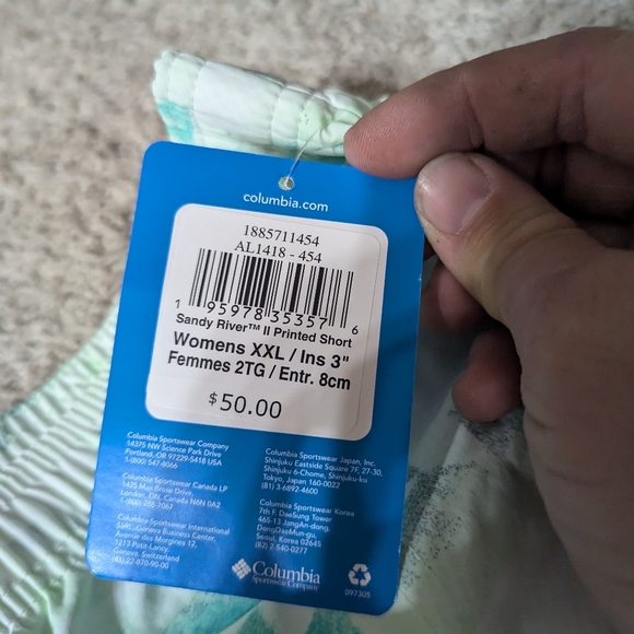 Women's Columbia Sandy Rive II 3" Printed Shorts Xxl - Picture 3 of 3